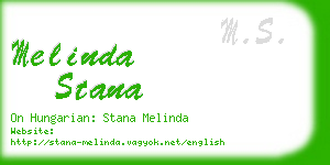 melinda stana business card